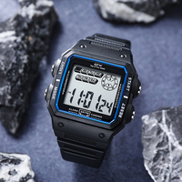 Jam Tangan Digital Sport Chronograph LED Anti Air Custom Fashion untuk Pria