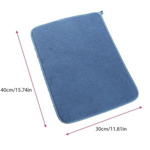 Tapis de séchage de vaisselle en polyester pour placard, réutilisable, en microfibre absorbante, dessous de plat, non résistant à la chaleur, tapis de drainage et de séchage - Product Image 2