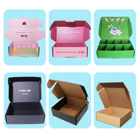 Boîte d'expédition en carton ondulé recyclable personnalisée avec pelliculage mat, impression de logo, design pliable en forme d'avion pour l'emballage e-commerce