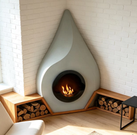 Poêle à granulés autoportant au design artistique, foyer à bois véritable, chauffage, décoration contemporaine, élégant et original en acier inoxydable