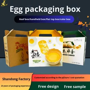 リサイクル可能な箱、ロゴと色をカスタマイズ可能、工場価格、ハンドル付き段ボール卵用紙箱、強度工場 - Product Image 5