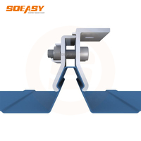 Support de fixation solaire Soeasy en aluminium pour panneaux photovoltaïques sur toiture à joint debout en métal