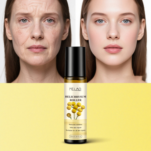 Huile d'aloe vera bio végane apaisante et réparatrice en roll-on, soutient la barrière cutanée, lisse la texture, hydrate et procure un confort, roll-on à l'hélichryse - Product Image 2