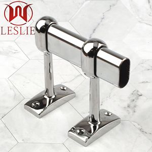 Soporte de Riel para Ropa de Aleación de Zinc Leslie, Asa Redonda Ovalada, Montaje en Pared, Herraje para Armario, para Tubos de 16, 19, 25 y 32 mm - Product Image 2