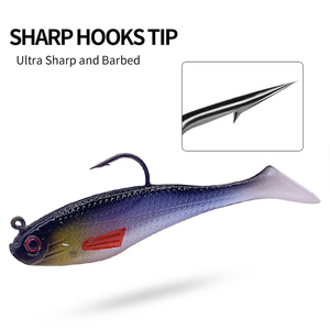 เหยื่อตก<span class=keywords><strong>ปลา</strong></span>แบบวอบเบลอร์สำหรับตก<span class=keywords><strong>ปลา</strong></span>แบส เหยื่อปลอมแบบหางตัว T ขนาดเล็ก เหยื่อปลอมแบบนิ่ม - Product Image 5