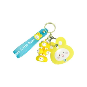 Top người bán xếp chồng động vật 3D PVC Móc chìa khóa cao su Keychain túi quyến rũ Phụ Kiện Móc chìa khóa cho món quà