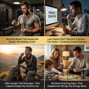 OEM Label pribadi kapsul ekstrak Maca hitam Maca organik mendukung kinerja dan meningkatkan Stamina energi suasana hati untuk dewasa - Product Image 3