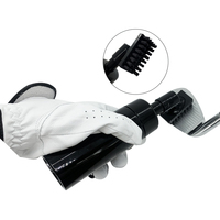 Logo personnalisé Brosse de nettoyage de club de golf Brosse à eau de golf noir mat brillant avec clip rétractable