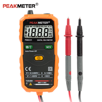 Smart PEAKMETER PM8231 Multimeter Digital Otomotif Layar LCD 600V DC/AC Lampu Latar Akurasi 0.5% Kontinuitas Resistansi 10MOhm