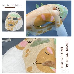30gsm Design fai da te stampa animale non tessuto maschera facciale foglio Tencel maschera facciale foglio cartone animato foglio di maschera facciale produttore - Product Image 2