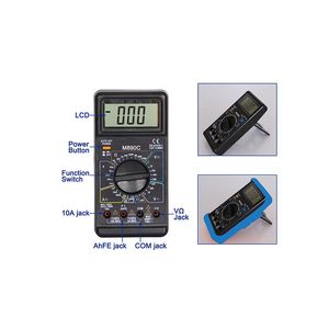 Multimètre avec fonction de test de température, grand écran LCD, multimètre numérique M890C - Product Image 2
