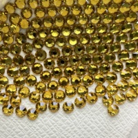 Topaz berlian imitasi longgar Flatback untuk pakaian kerajinan seni kuku dekorasi DIY tidak Hotfix-untuk penggunaan kreatif di luar seni kuku