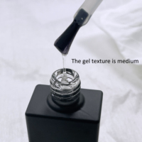 Gel UV LED longue durée pour le renforcement des ongles, base transparente en caoutchouc dur pour ongles en bouteille, DIY, non toxique et inodore