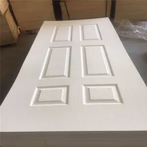 ราคาถูกราคาไม้ประตูภายใน 6 สีขาว Primer HDF แม่พิมพ์ประตูกรอบประตู