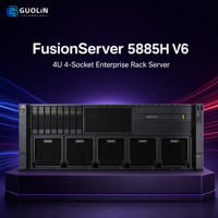 Serveur de calcul haute performance 4U FusionServer 5885H V6 avec processeur quadri-cœurs, 4 sockets et accélérateur GPU multi-PCIe
