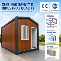 Maison modulaire en panneaux sandwich en acier, toit incliné, résistante à la neige, aux typhons, à la pluie, ignifuge, maisons préfabriquées de petite taille