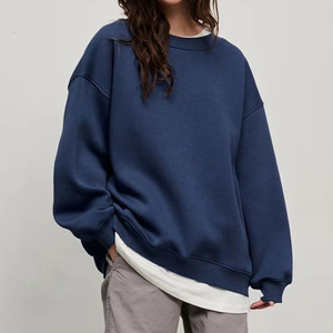 <span class=keywords><strong>Felpa</strong></span> da donna <span class=keywords><strong>marrone</strong></span> <span class=keywords><strong>oversize</strong></span> taglie forti 2025 Pullover Casual autunno Trendy con ampia vestibilità tinta unita tecnica Ropa De Mujer - Product Image 2