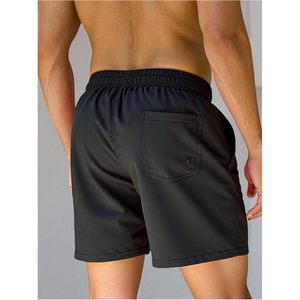 Shorts de bain pour homme personnalisés à imprimé léopard, séchage rapide, avec poches, tissu tissé en polyester et élasthanne - Product Image 2