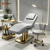 Lit de beauté électrique de luxe, relevable, spécial salons de beauté haut de gamme, pour massages, soins et extensions de cils à domicile