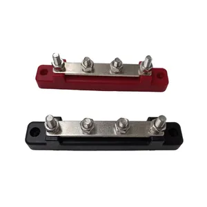KETO Heavy duty 150A DC 4*M6 Stud Junction Block Positive Red Distribution Block Bus Bar with Cover