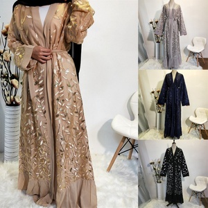 1711# Fashion Open Abaya for Women Muslim Dubai Designs Eid Ramadan Modest Kimono Wholesale Abaya - Product Image 6