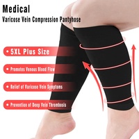 Chaussettes de compression pour mollets 15-20 mmHg, idéales pour le cyclisme et le sport, pour femmes et hommes, favorisant la circulation, taille XXXXL