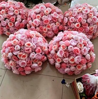 Bruilofttafeldecoratie Grote Roze Bloemenbal Roze Tafeldecoratie Bruiloft Roze Bloemenbal Tafeldecoratie in Bulk Roze Bloemen Tafeldecoraties
