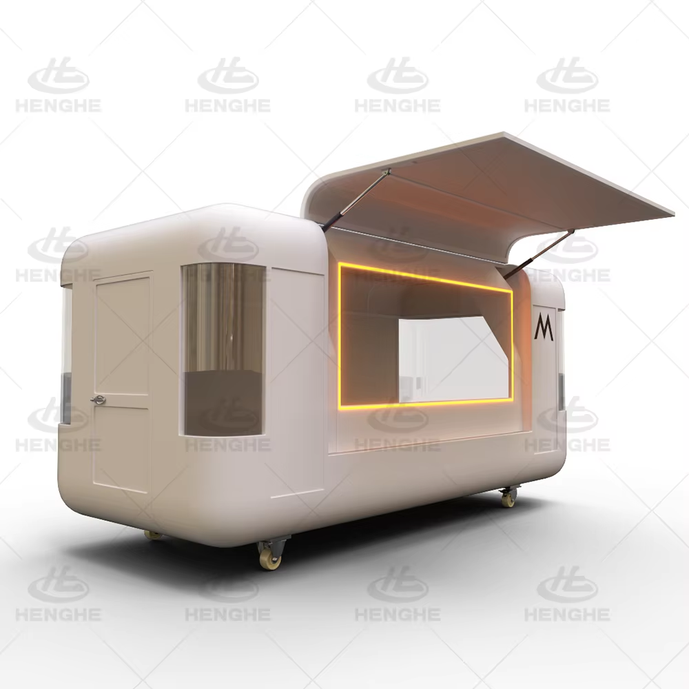 China Travel RV Mobile Trailer Camper Caravan Food Truck with Full Kitchen Equipment