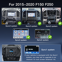 Kit multimédia Carabc nouvelle génération pour Ford F150 F250 2015 à 2020 SYNC3 8 pouces à 12 pouces, écran Lincoln style OEM