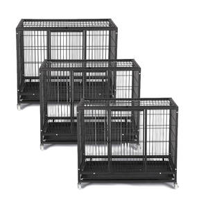 Cage de reproduction pour chiens de grande taille en acier inoxydable, en métal, de qualité supérieure, bon marché, en gros, avec roues - Product Image 3