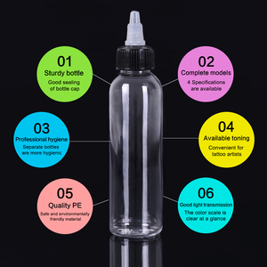 Botellas de Tinta para Tatuaje de Maquillaje Permanente de 15ml, 30ml, 60ml, 90ml, 120ml, Botellas Vacías para Pigmentos de Aerógrafo - Product Image 3