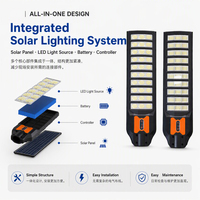 Lampadaire Solaire à Capteur de 200W, 600W, 900W, 1000W, 1200W, en Aluminium, Télécommande, Étanche, Alimenté par Énergie Solaire, pour Extérieur