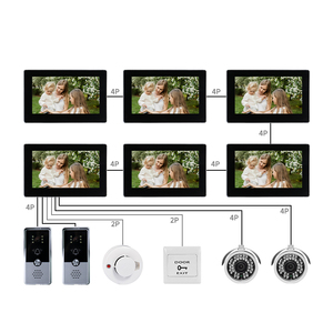 Gece görüş <span class=keywords><strong>4</strong></span>- wire video <span class=keywords><strong>4</strong></span> tel interkom ev güvenlik erişim kontrol sistemi kamera HD kamera görüntülü kapı telefonu villa için - Product Image 5