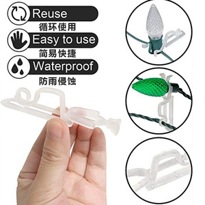 Christmas Light Clips Plastic Arch Shape Hooks For <b>Tree</b> Decoration - Product Image 2