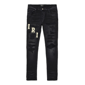 Custom <strong>Printed</strong> Logo Distressed <strong>Men</strong> Jeans Fashion Design Ripped Jeans <strong>Men</strong> Streetwear Jeans Vintage Slim Fit Denim <strong>Trousers</strong> <strong>Men</strong> - Product Image 3