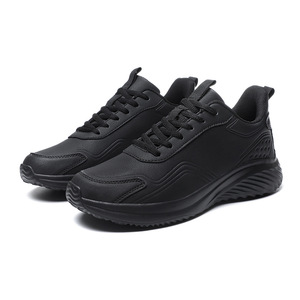 Chaussures de sport imperméables à lacets avec empeigne synthétique, semelle légère et résistante aux chocs, pour la marche quotidienne - Product Image 6