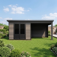 Abri de jardin préfabriqué extérieur série D en WPC avec fenêtre robuste anti-balles à température constante, installation facile