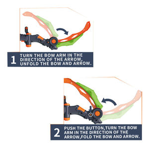 Cible de tir <span class=keywords><strong>à</strong></span> l'arc pour garçons, jouet en plastique avec lumières LED clignotantes, ensemble d'entraînement arc et flèches - Product Image 3