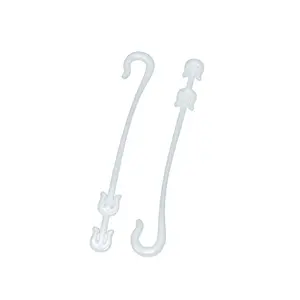 1000 Cái/túi Kẹp Hỗ Trợ Ghép Cây Nhà Kính 9.5Cm Kẹp Cà Chua Màu Trắng Nhựa Móc J