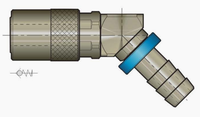 Connecteurs à dégagement rapide, embouts renforcés, moulage CNC haute précision JJSL-0224-SV, standard pour accessoires et pièces de moule