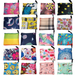 קידום מכירות נייד גדול נייד כבד 210d אוקספורד פרחוני תיק קניות הניתנים לשימוש חוזר אחסון מקופל תיק - Product Image 6