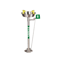 SYSBEL Station de lavage des yeux de sécurité d'urgence en acier inoxydable 304, piédestal Standard ANSI approuvé CE