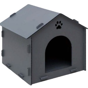 Maisonnette pour animaux de compagnie Villa 1,5 x 1,5 pieds, abri extérieur imperméable en plastique pour chiens et chats de petite race - Product Image 2