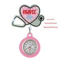 Montre Mignonne de Dessin Animé Infirmière/Médecin, Mouvement à Quartz, Bracelet Textile, Cadran 26mm, Non Étanche, Vente en Gros Transfrontalière