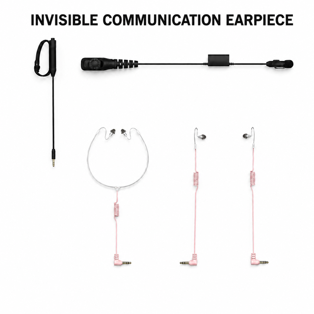 OEM ODM Secret Service Earpiece with Mic - Covert Acoustic Tube Walkie Talkie Headset Invisible Tactical Earphone