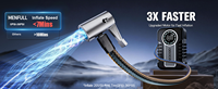 JSQC-8000 12V 8,000mAh démarreur de saut multifonctionnel gonfleur de voiture et chargeur Mobile batterie externe pour camion et moto