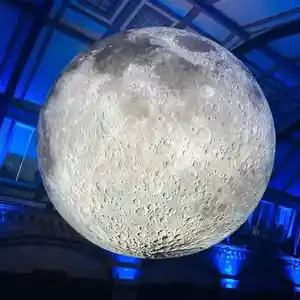 מותאם אישית אירוע פרסום ענק ירח מתנפחים מודל בלון ירח גדול עם אור הוביל