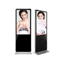 Totem publicitaire LCD d'intérieur 49 pouces 1920x1080 Full HD, affichage numérique, lecteur USB, sur pied, ultra-mince, noir, pour centre commercial