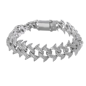 Hip Hop Style Iced Out Moissanite Bracelet <b>for</b> Women and <b>Men</b> 925 Sterling Silver Round Brilliant Cut Jewelry - Product Image 2