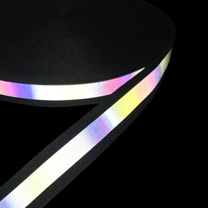 Cầu Vồng Glow-in-The-Dark Phản Chiếu Thân Thiện Với Môi Polyester Vải Dải DIY Tùy Chỉnh Cho Thời Trang Quần Áo Sinh Viên Đồng Phục - Product Image 6